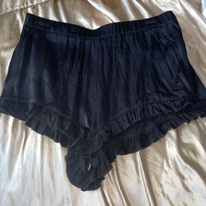 Silky black shorts